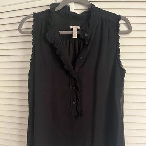 JCREW Silk Ruffle Tank